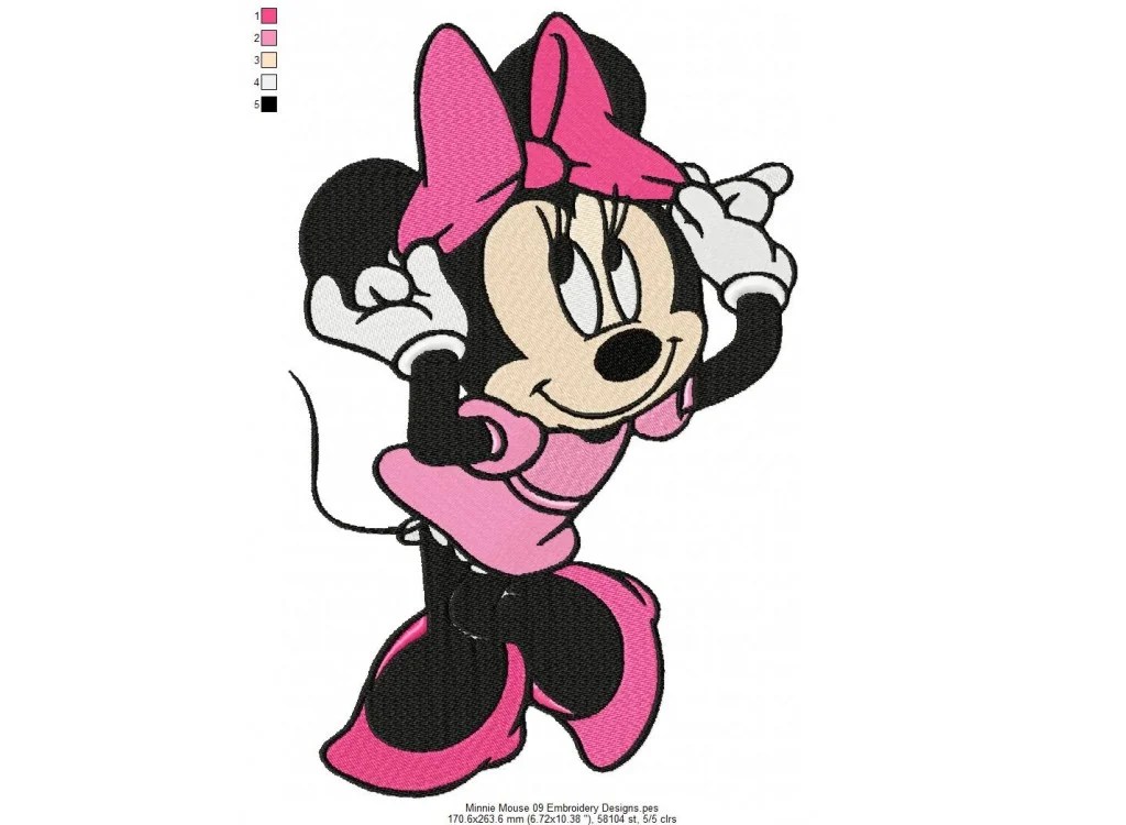 Minnie Mouse 09 Embroidery Designs
